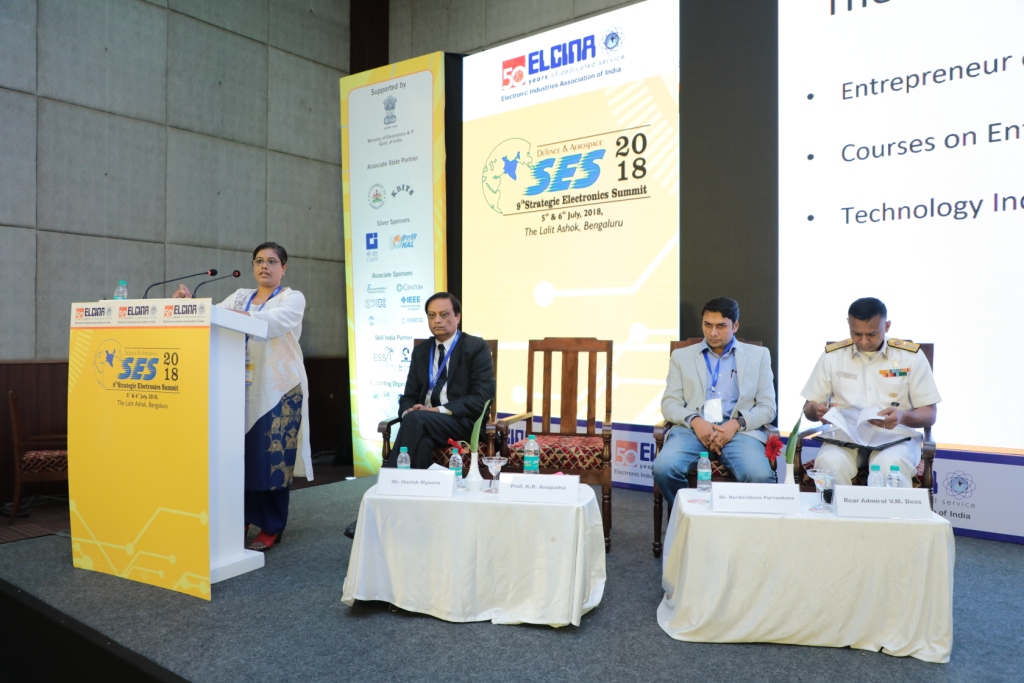Prof. Sunil Bhand, Prof. K R Anupama, and Dr A. Amalin Prince attended the 9th Strategic Electronics Summit 2018, 5th & 6th July 2018, Bengaluru.